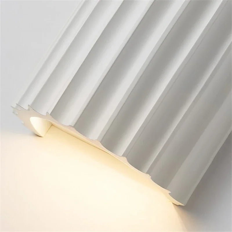 FluteGlow — Fluted Resin Decorative Wall Sconce