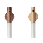 WoodGlow Motion Sensor Wall Light — Rechargeable, Magnetic, Dimmable Warm White, Wood Look