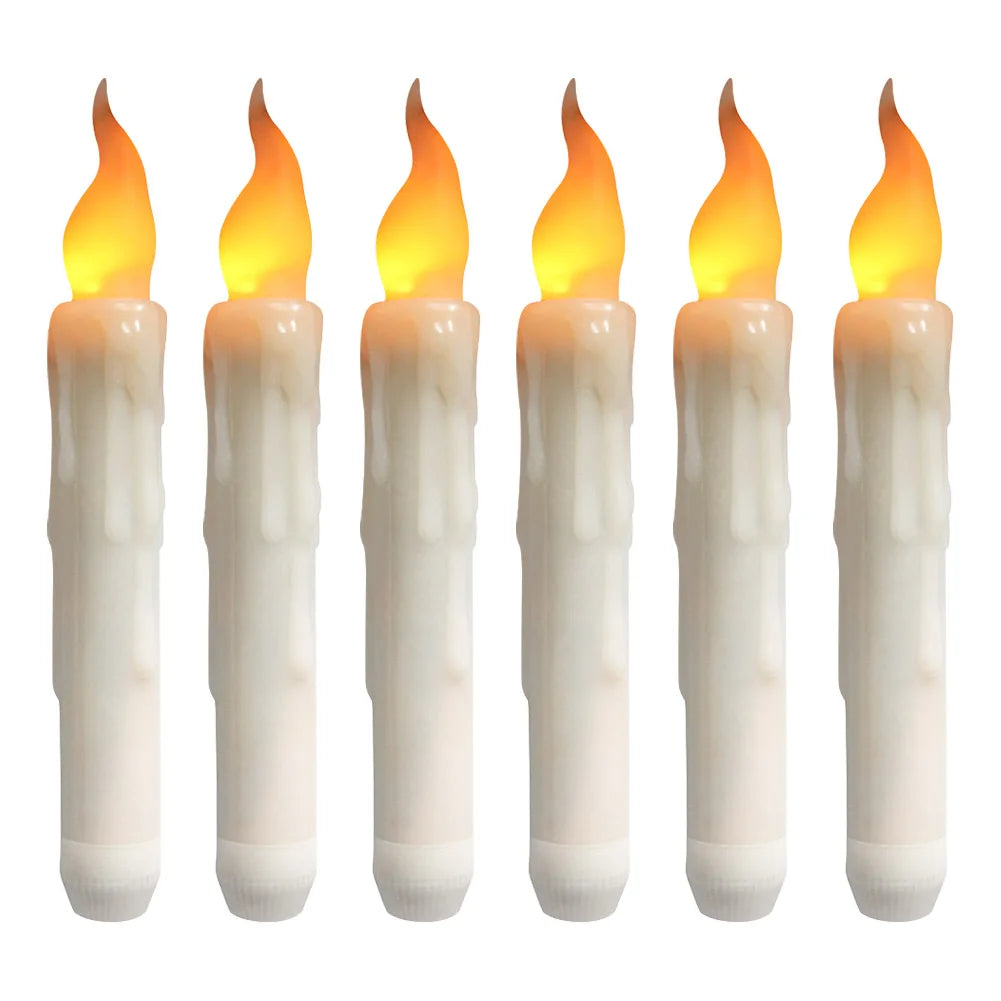 LED Window Candles Battery Operated, 6.5 Inch Flameless Taper Candles for Windows, Christmas, Packs