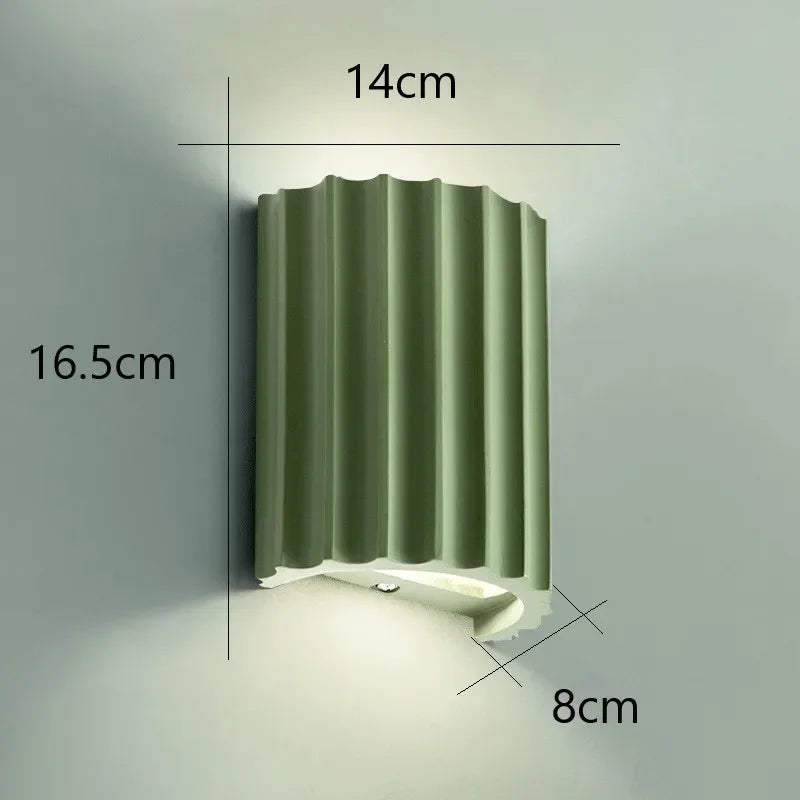 FluteGlow — Fluted Resin Decorative Wall Sconce