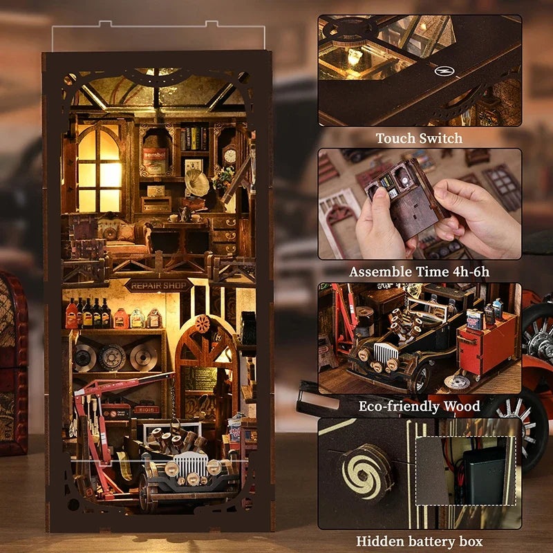 Craftsmanship Repair Shop DIY Book Nook Kit