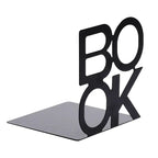 Metal Bookends Heavy Duty Non-Slip, Iron Book Ends for Shelves, Black or White