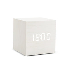 WoodCube — LED Alarm Clock with Voice Control