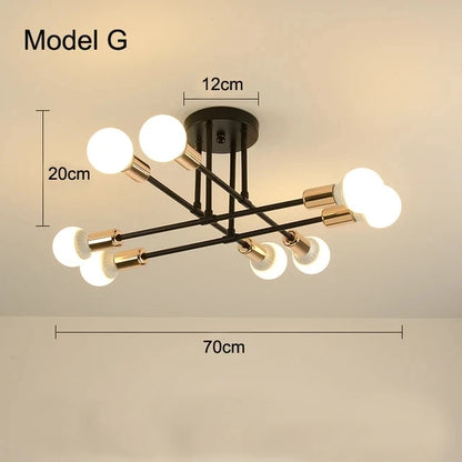 OrbitGlow — Mid-Century Sputnik Ceiling Light