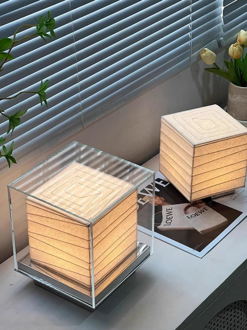 Shoji Cube Table Lamp