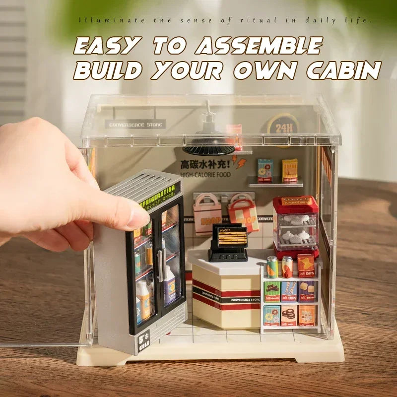 Store Bedroom Kitchen DIY Miniature House Kit