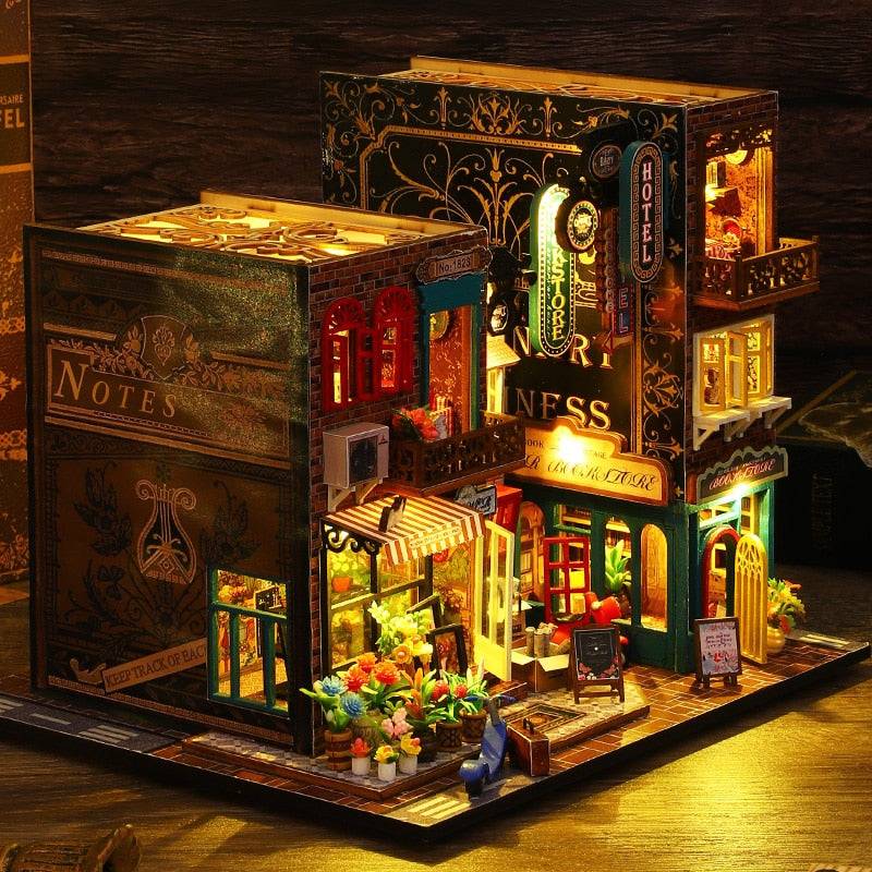 ES009 with music DIY Book Nook Kit