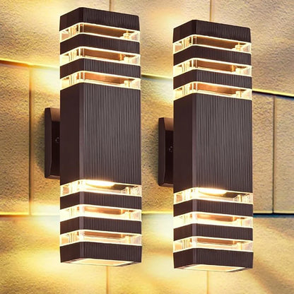 TowerGlow — Outdoor Ribbed LED Wall Sconce