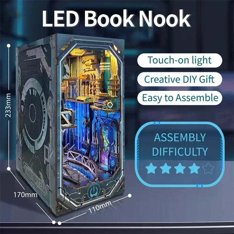 Sci Fi Planetary Era DIY Wooden Book Nook