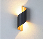 TwistGlow — Spiral Outdoor LED Wall Sconce
