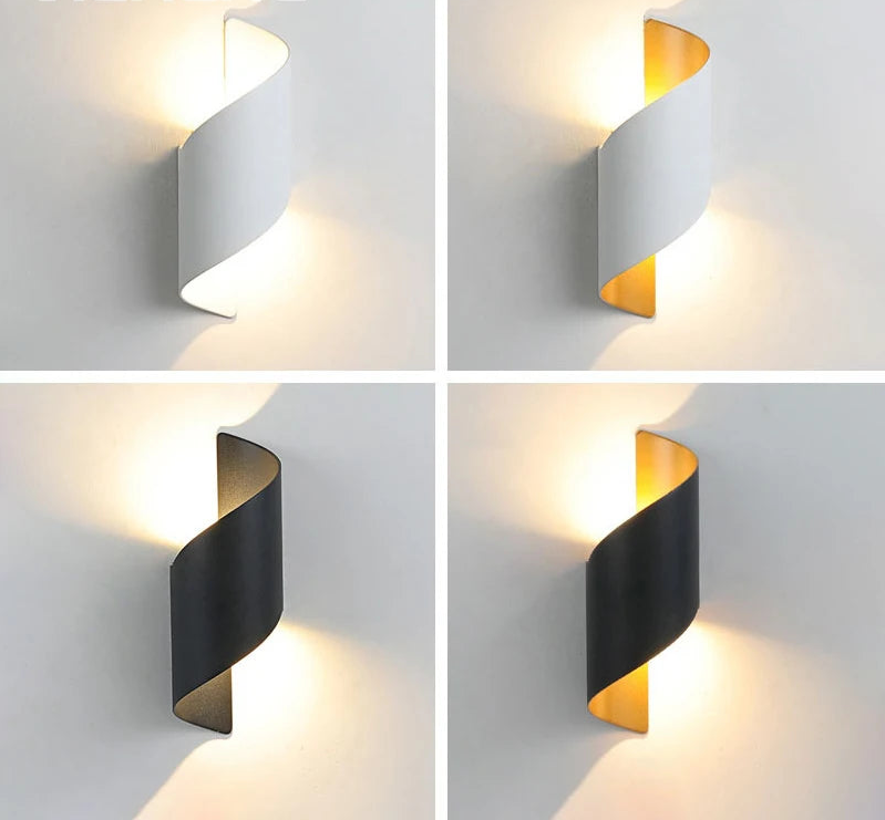 TwistGlow — Spiral Outdoor LED Wall Sconce