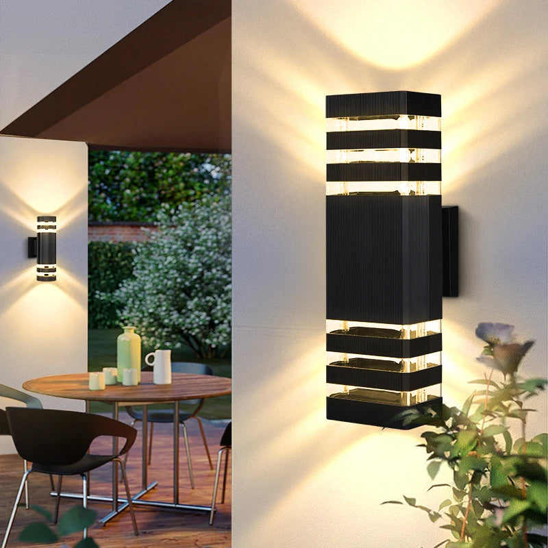 TowerGlow — Outdoor Ribbed LED Wall Sconce