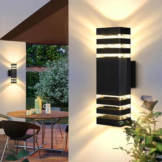 TowerGlow — Outdoor Ribbed LED Wall Sconce