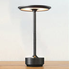 Cordless Table Lamp Rechargeable Retro Frosted Glass Shade, Aluminum LED Lamp, Touch Dimmable