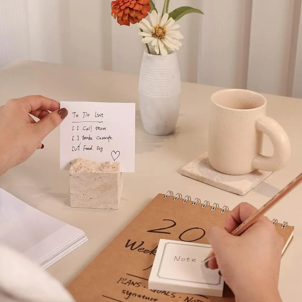 Travertine Card Holder