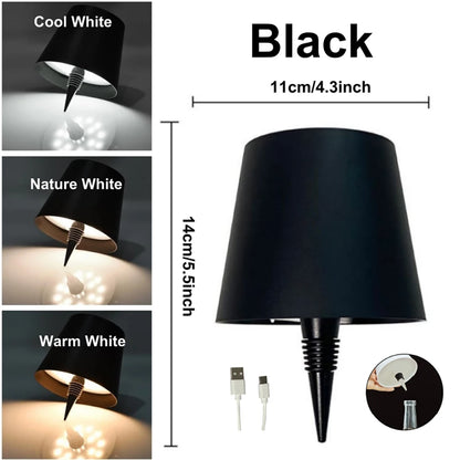 Noir Bottle Veil™ Cordless Bottle Luminaire