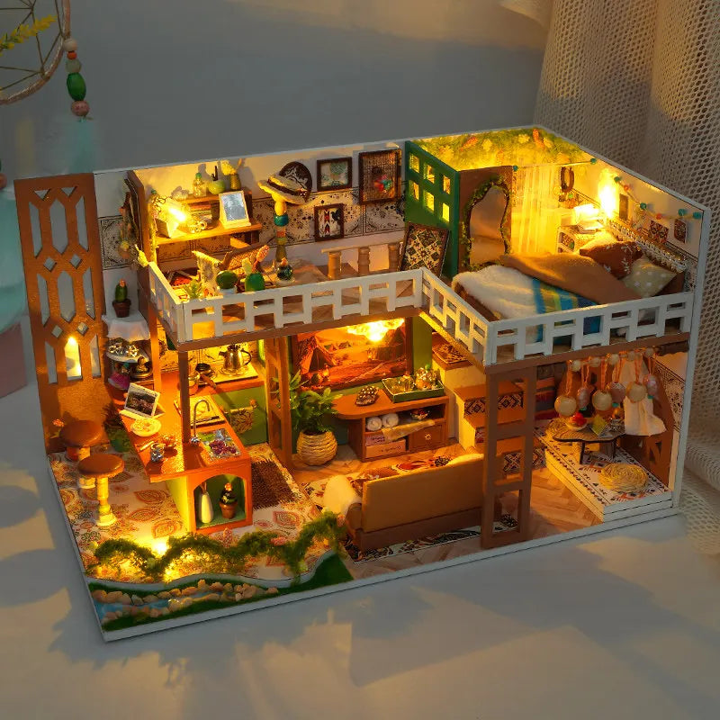 Bohemian Loft DIY Miniature House Kit