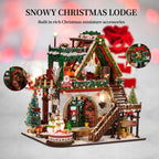 Snowy Christmas Lodge DIY Miniature House Kit