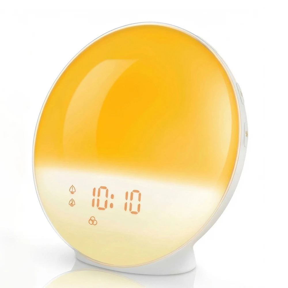 Sunrise Alarm Clock Wake Up Light, Sunrise Sunset Simulation, Dual Alarms, FM Radio, Nature Sounds
