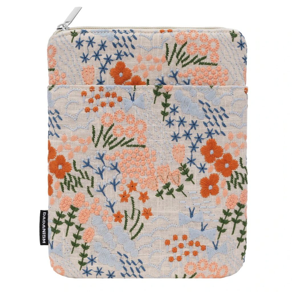 E-Reader Sleeve 6-7 inch, Embroidered Daisy Padded Case, Fits Kindle Paperwhite and Kobo