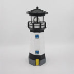Solar Rotating Lighthouse Resin Garden Sculpture