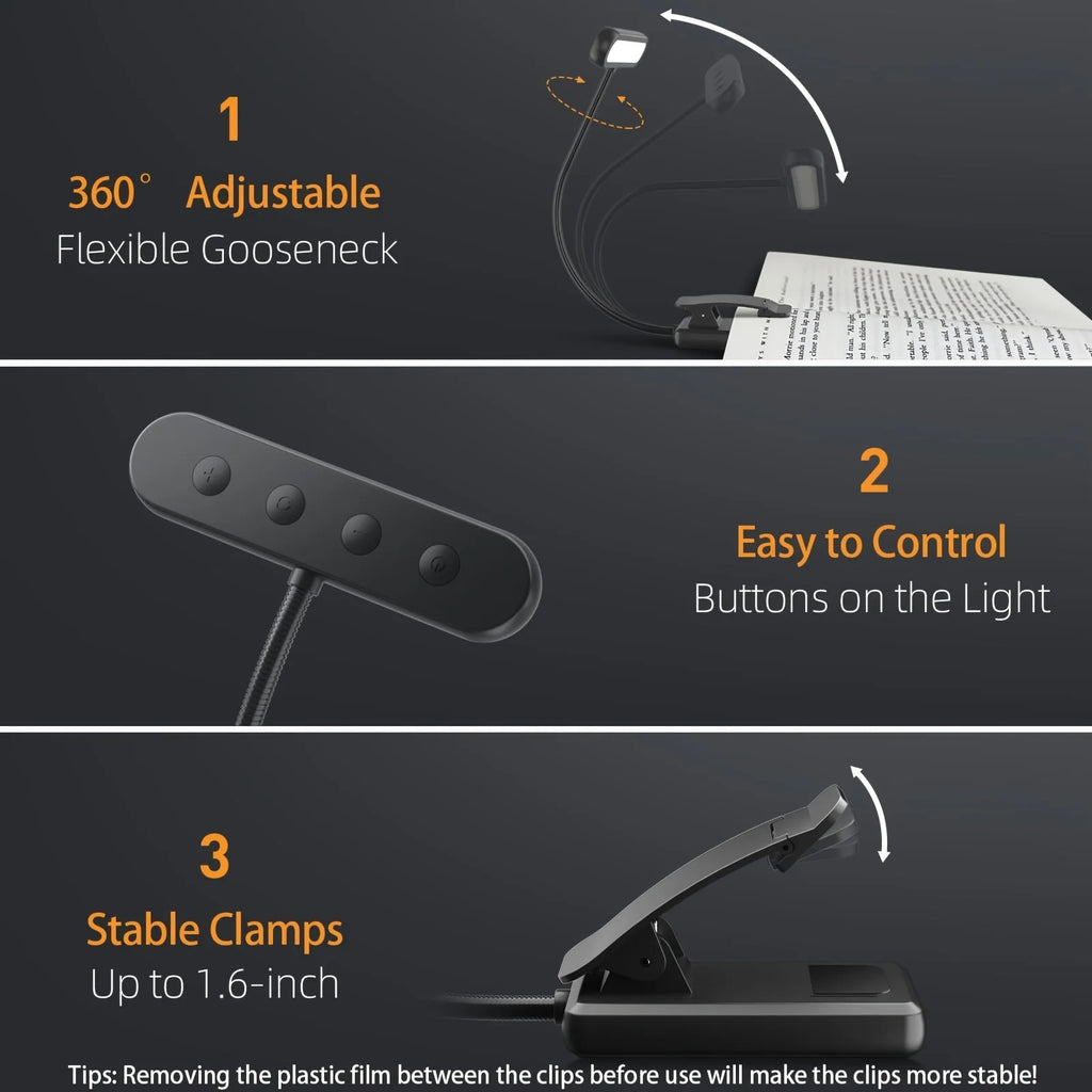 FlexGlow — Rechargeable Gooseneck LED Book Light