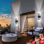 TowerGlow — Outdoor Ribbed LED Wall Sconce