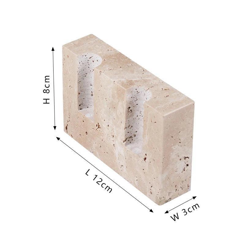 Travertine Stone Candle Holder