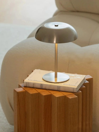 DomeGlow — Rechargeable Touch Reading Lamp with Marble Base