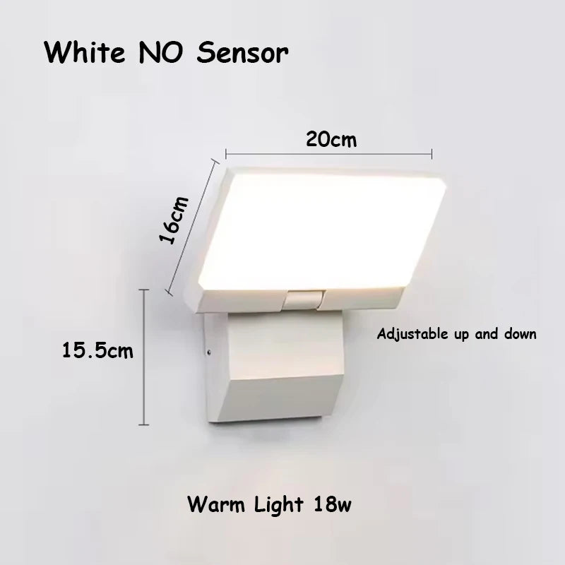 VisorGlow — Adjustable Outdoor Motion Sensor Wall Light