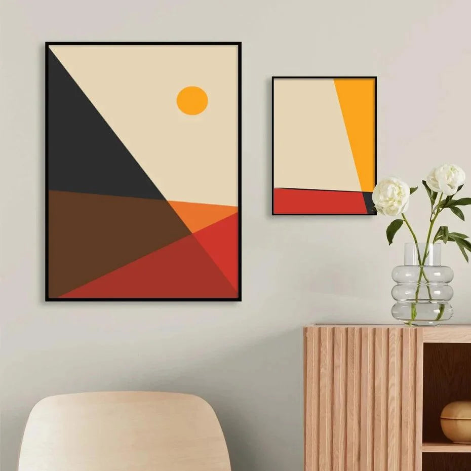 Orange Figures Prints