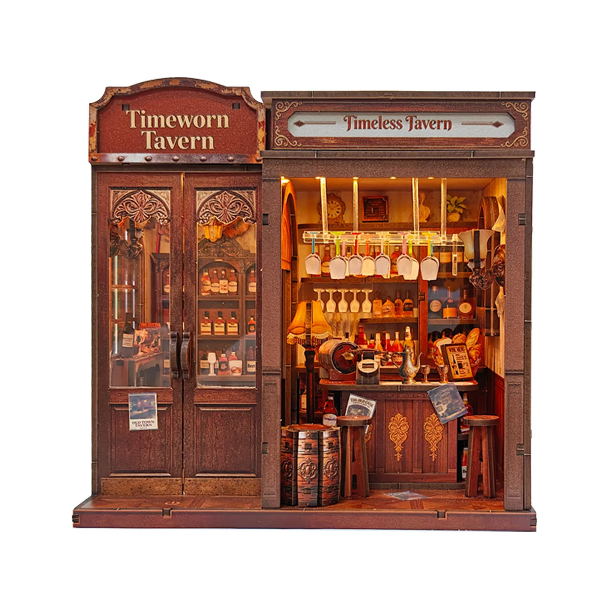 Timeworn Tavern DIY Book Nook Kit with Light