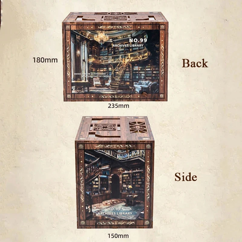 No.99 Archive Library DIY Book Nook Kit with LED Light