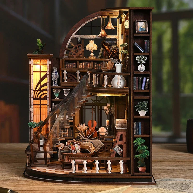 Bacchus Bookstore DIY Miniature House Kit