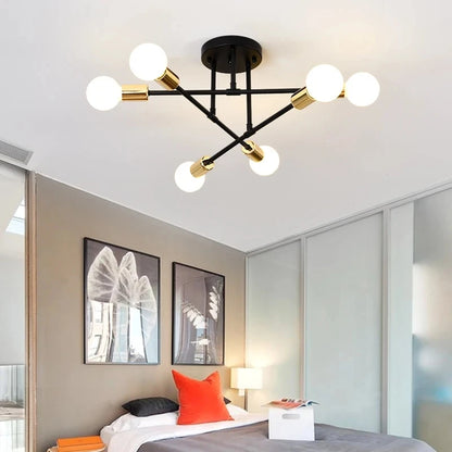 OrbitGlow — Mid-Century Sputnik Ceiling Light
