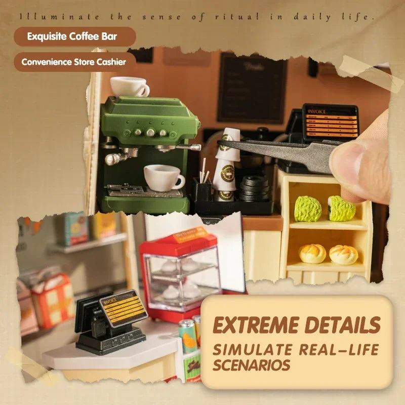 Store Bedroom Kitchen DIY Miniature House Kit