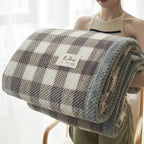 Chunky Chenille Knit Throw Blanket, Soft Handmade Knitted Blanket for Couch and Bed, Machine Washable