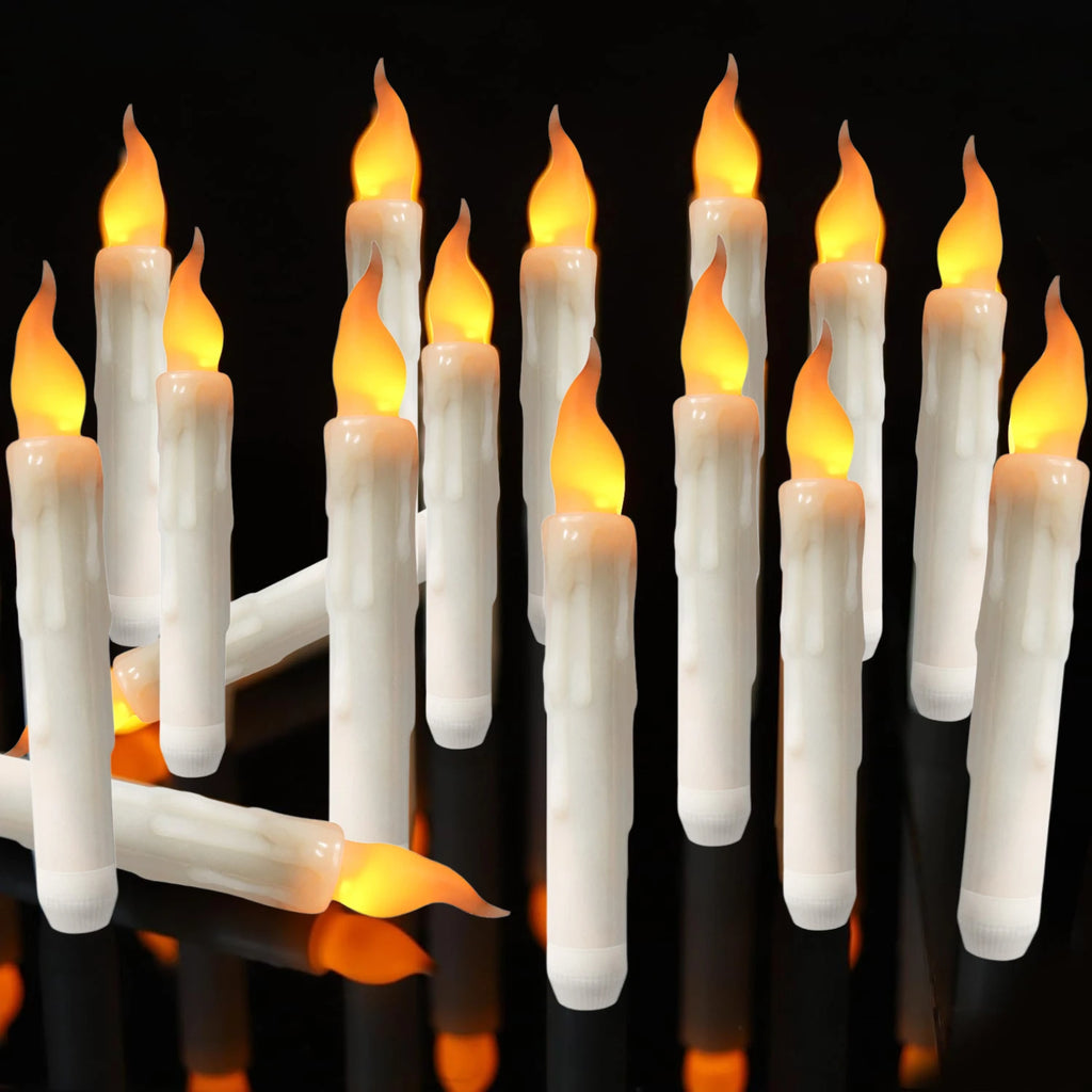 LED Window Candles Battery Operated, 6.5 Inch Flameless Taper Candles for Windows, Christmas, Packs
