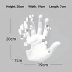 Nordic Resin Palm Sculpture – Minimalist Shelf Art Piece