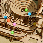 Marble Run Tower 3D Wooden Puzzle with Lift