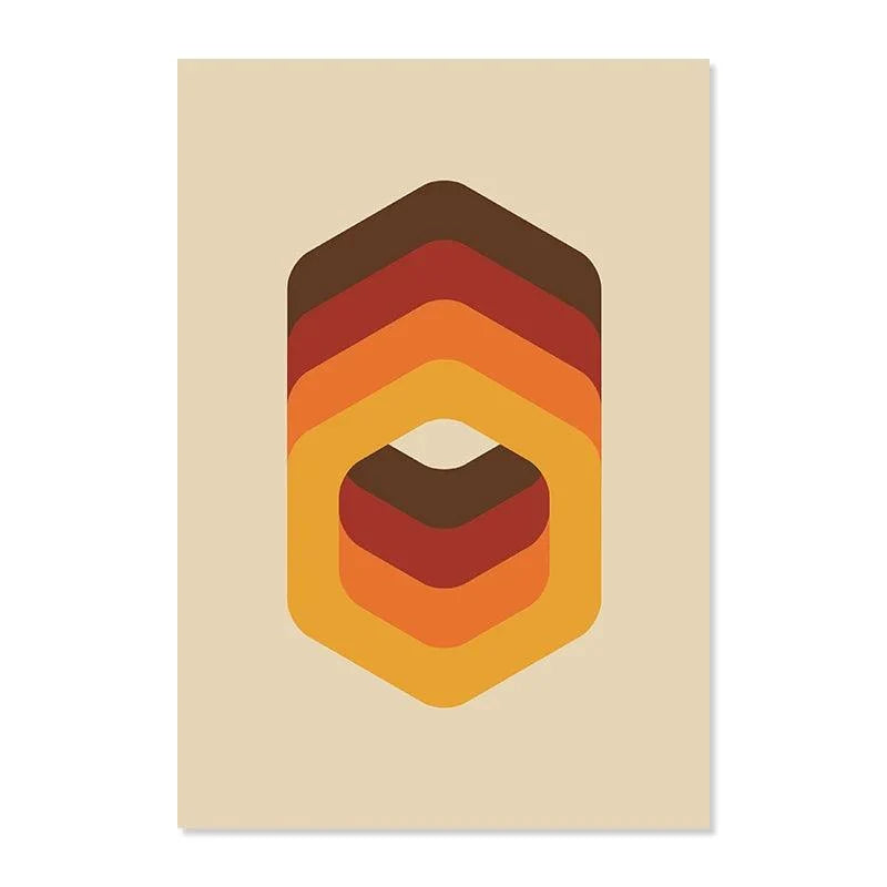 Orange Figures Prints
