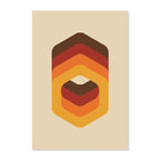 Orange Figures Prints