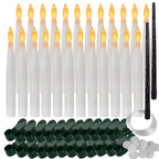Clip On LED Candles for Christmas Tree with Remote and Timer, Flameless Mini Taper Candles, Scandinavian
