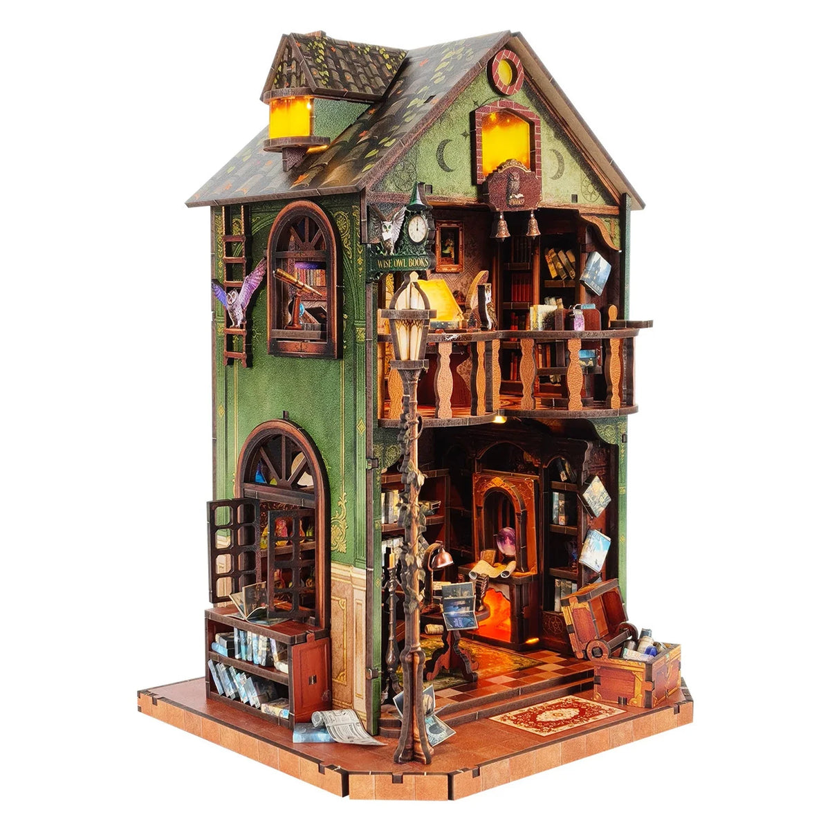 Owl Library DIY Miniature House Kit