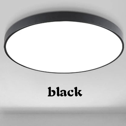 SlimGlow Ultra-Thin LED Ceiling Light — Flush Mount, 3 Colors, Multiple Sizes & Finishes