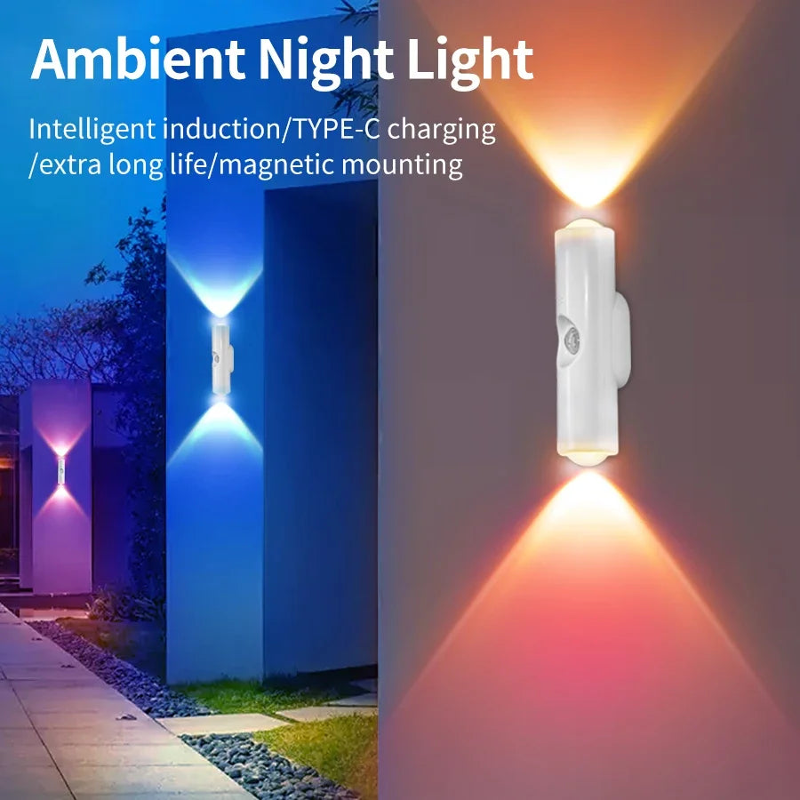 SpotGlow Motion Sensor Night Light — RGB 7 Color + White, Rechargeable, Magnetic, USB-C