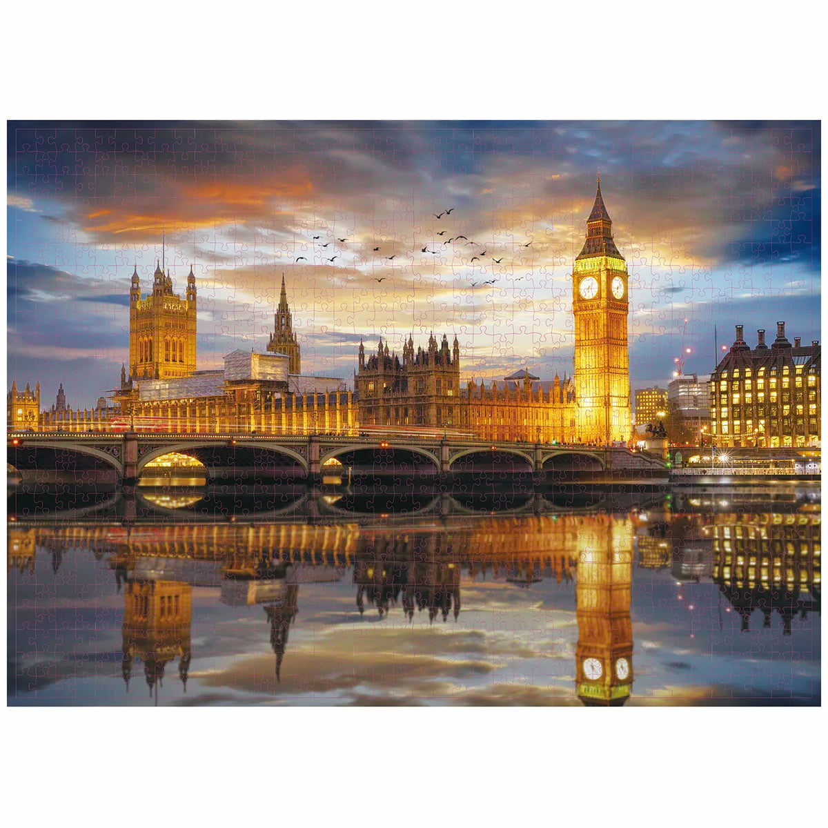 1000 Piece Jigsaw Puzzle for Adults, London at Night, Difficult Art Puzzle, Gift