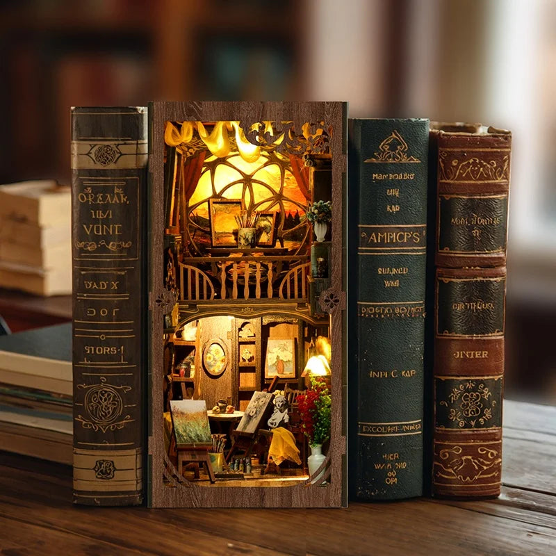 World Within Frame Figurines Miniatures DIY Book Nook Kit