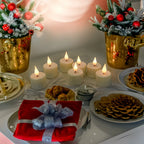 Rechargeable LED Tea Light Candles with Remote, Flameless Tealights USB Charging, Timer, Ivory