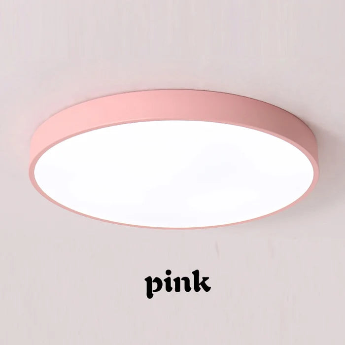 SlimGlow Ultra-Thin LED Ceiling Light — Flush Mount, 3 Colors, Multiple Sizes & Finishes
